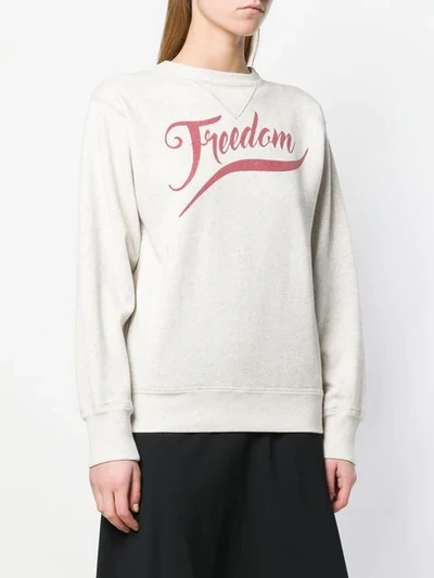 Shop Isabel Marant Étoile "freedom" Sweatshirt In Neutrals