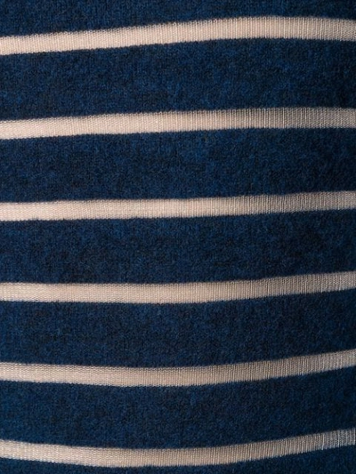 Shop Comme Des Garçons Striped Jumper In Blue