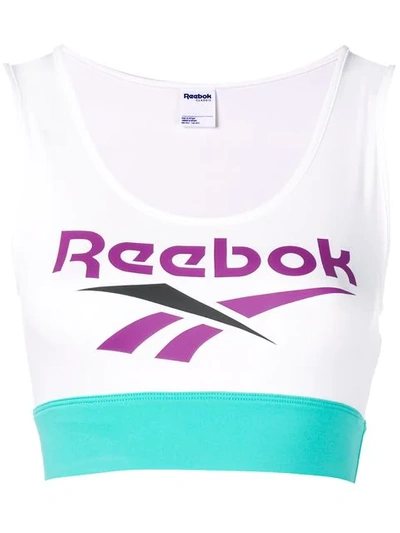 Shop Reebok Vector Sports Bra In White