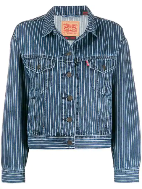 levi's striped denim jacket