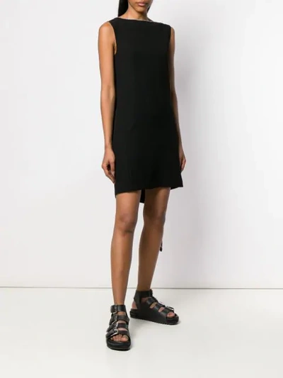 Shop Mcq By Alexander Mcqueen Asymmetric Detail Dress In Black