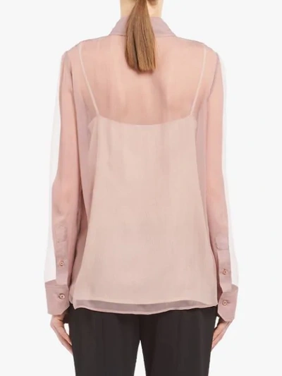 Shop Prada Bow Detail Shirt - Pink