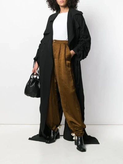 ANN DEMEULEMEESTER DOUBLE BREASTED MAXI COAT - 黑色