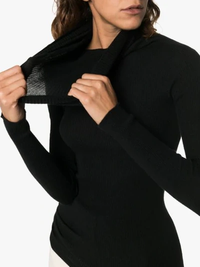 Shop Rick Owens Longline Cashmere Jumper In Black