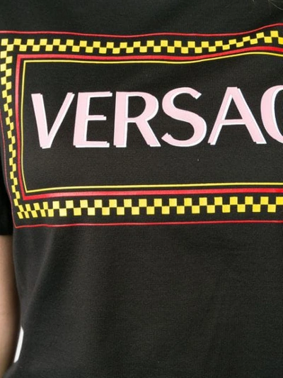 Shop Versace 90s Vintage Logo T-shirt In Black