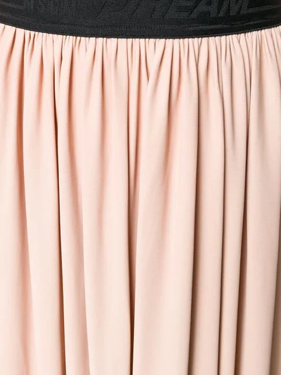 Shop Msgm Pleated Maxi Skirt In Neutrals
