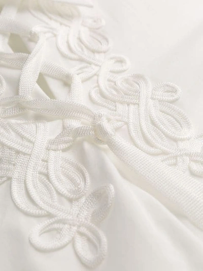 Shop Fendi Floral Tassel Blouse In White