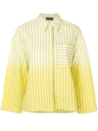 Shop Roberto Collina Oversized Striped Shirt In Yellow