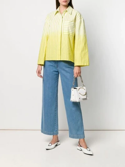 Shop Roberto Collina Oversized Striped Shirt In Yellow
