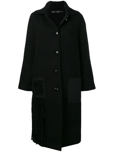 PROENZA SCHOULER CHENILLE EMBROIDERED KNIT COAT - 黑色