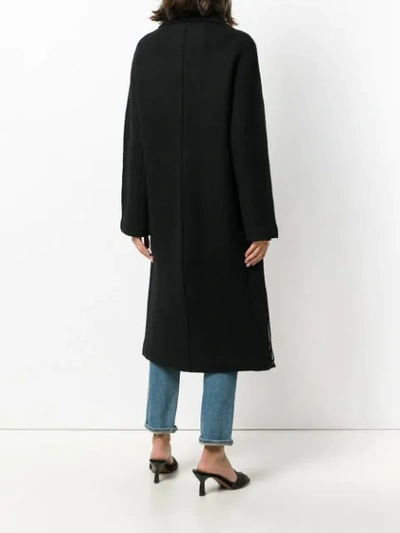 PROENZA SCHOULER CHENILLE EMBROIDERED KNIT COAT - 黑色