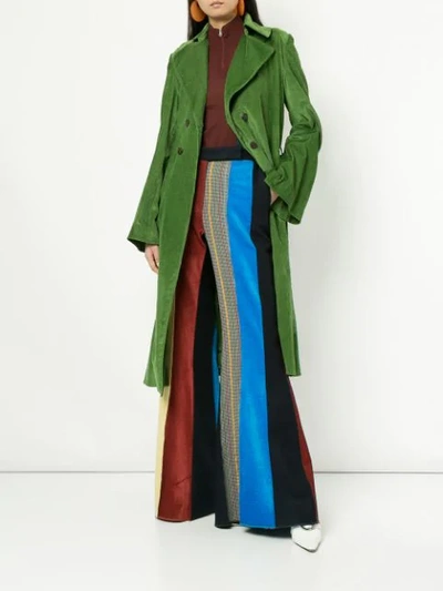 Shop Rosie Assoulin Striped Flared Trousers - Multicolour