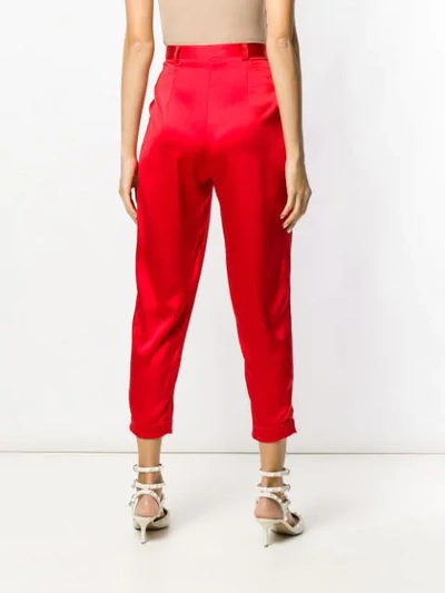 Shop Styland Tapered Trousers In Red