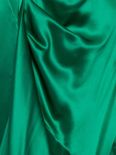Shop Olivier Theyskens Plunge Neck Ruffle Dress - Green