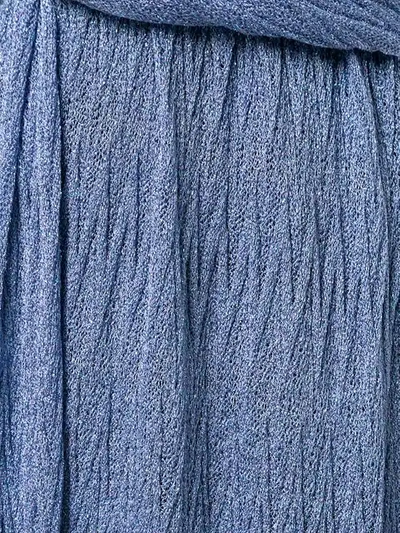 Shop Missoni Zigzag Lamé Long Skirt In Blue