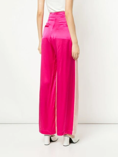 Shop Michael Lo Sordo High Waisted Wide Leg Trousers In Pink