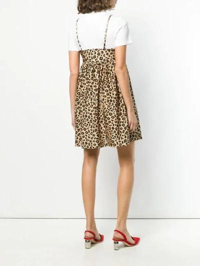 Shop Vivetta Leopard Short Dress - Neutrals