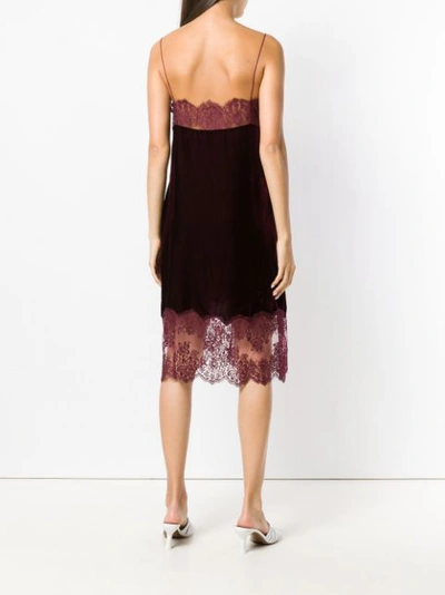 Shop Stella Mccartney Lace Details Slip Dress - Pink