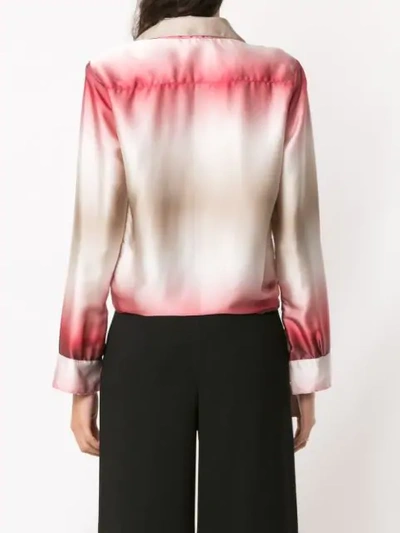 Shop Amir Slama Gradient Silk Shirt In Black