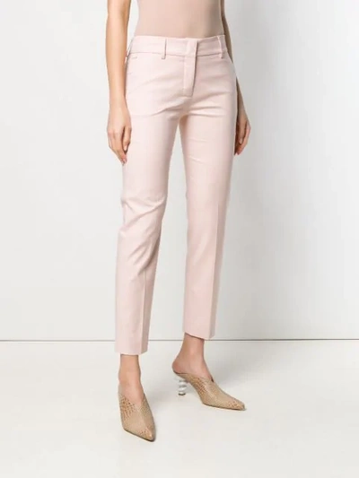 Shop Piazza Sempione Cropped Tailored Trousers In Pink