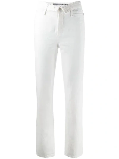 Shop Alexander Wang Open Front Jeans In White