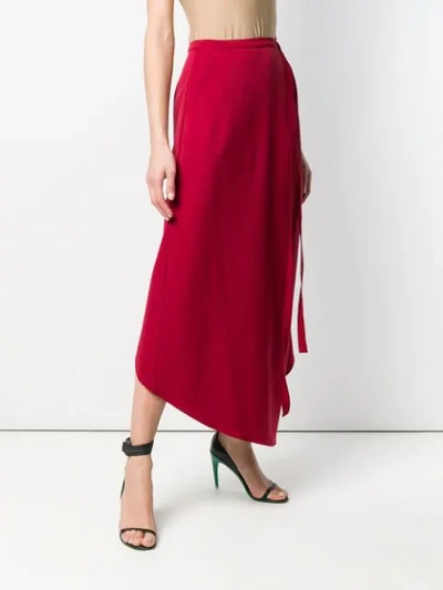 Shop Y/project High Waisted Wrap Around Skirt In Red