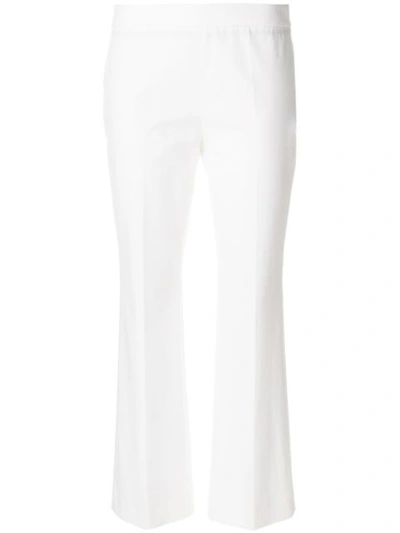 Shop Incotex Cropped Tailored Trousers - White