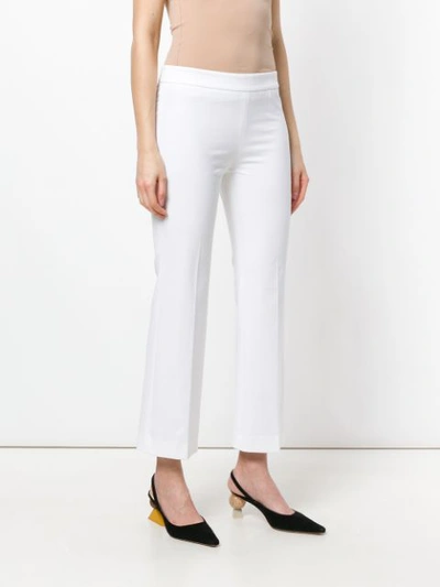 Shop Incotex Cropped Tailored Trousers - White