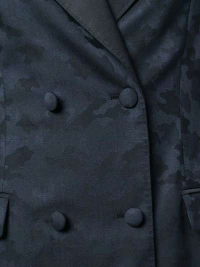 TALBOT RUNHOF CAMOUFLAGE DOUBLE-BREASTED COAT - 蓝色