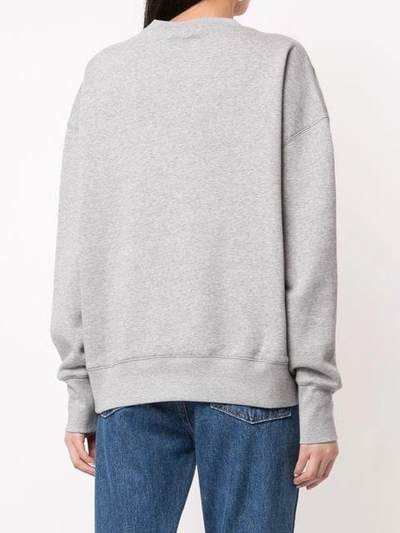 Shop Alexander Mcqueen Japanese Embroidered Sweater In Grey