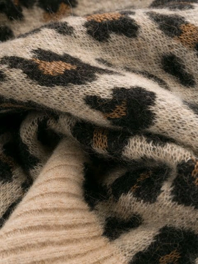 Shop Sacai Leopard Knit Jumper In Blue