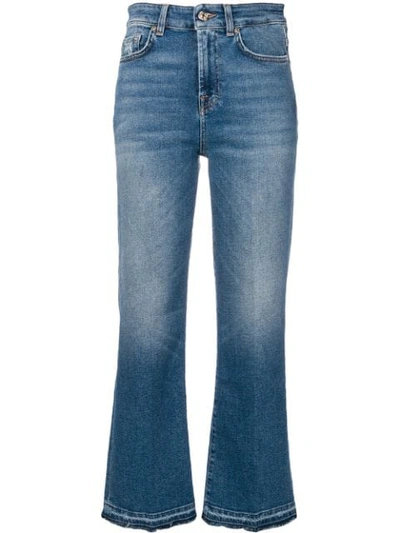 Shop 7 For All Mankind Flared Denim Jeans - Blue