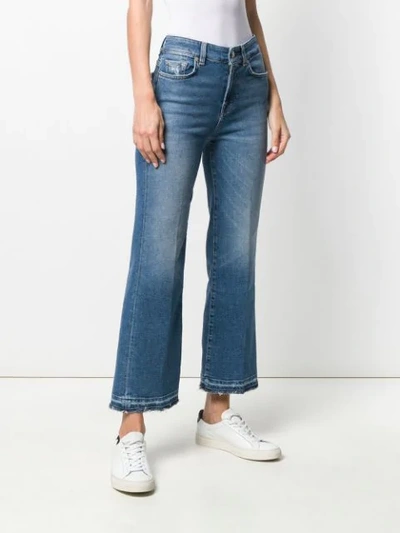 Shop 7 For All Mankind Flared Denim Jeans - Blue