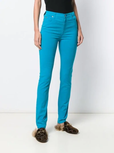 Shop Gucci Skinny Jeans In Blue