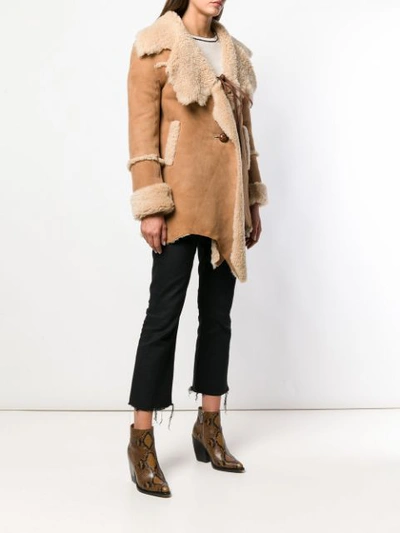Shop Sylvie Schimmel Shearling Lined Coat In Brown