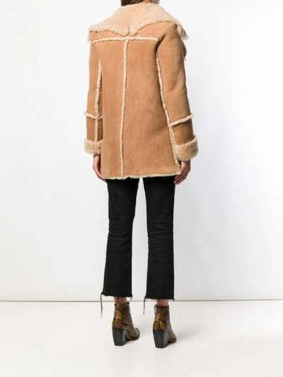 Shop Sylvie Schimmel Shearling Lined Coat In Brown