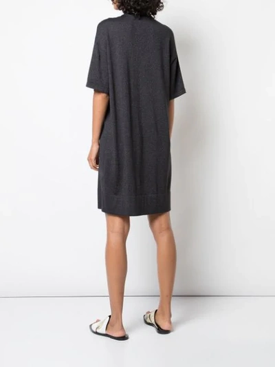 Shop Brunello Cucinelli Turtle Neck Dress In Black