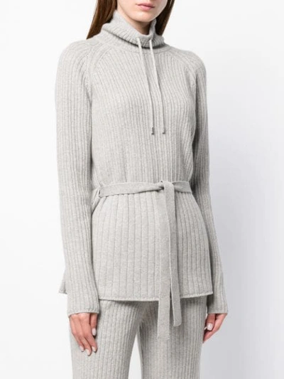 Shop Loro Piana Gerippter Rollkragenpullover - Grau In Grey