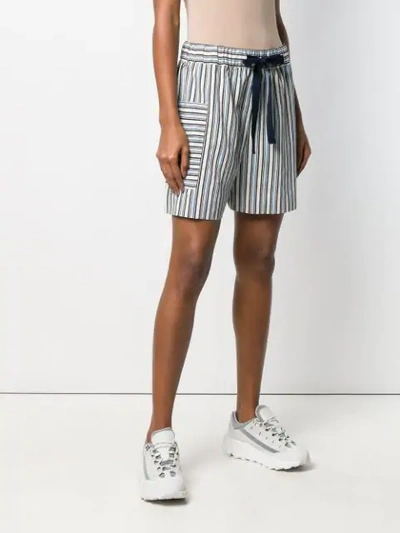 Chinti & Parker High-waist Striped Shorts In Neutrals