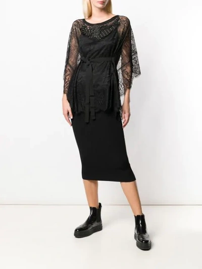 Shop Antonio Marras Embellished Lace Blouse In Black