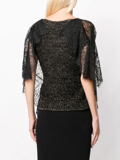 Shop Antonio Marras Embellished Lace Blouse In Black