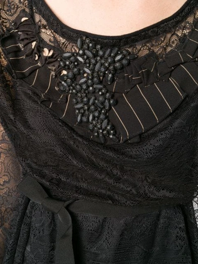 Shop Antonio Marras Embellished Lace Blouse In Black