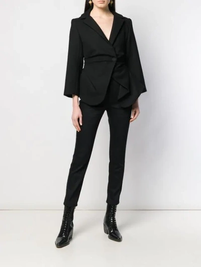 Shop Alexander Mcqueen Mid Rise Skinny Trousers In Black