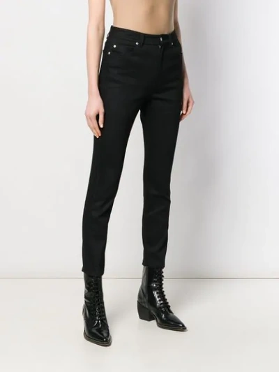 ALEXANDER MCQUEEN MID RISE SKINNY TROUSERS - 黑色