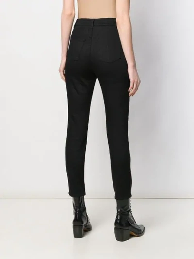 Shop Alexander Mcqueen Mid Rise Skinny Trousers In Black