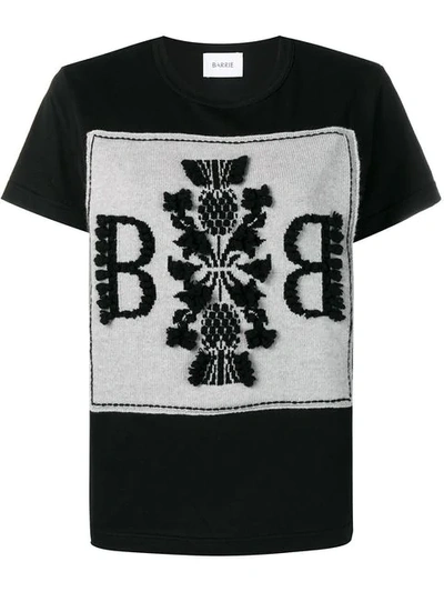 Shop Barrie Logo Embroidered Top In Black
