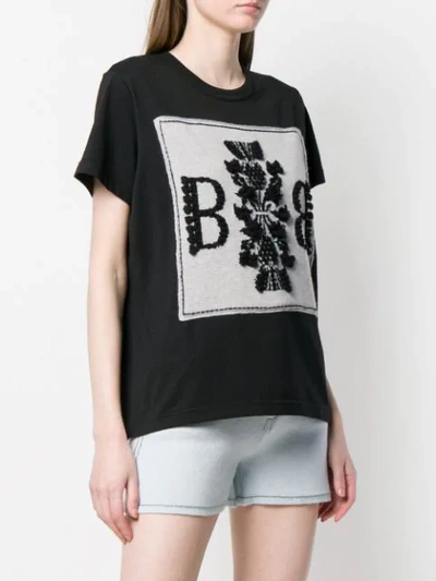 Shop Barrie Logo Embroidered Top In Black