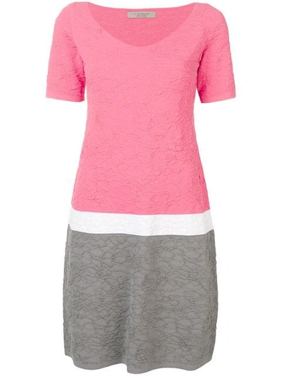 Shop D-exterior Textured Shift Dress In Pink