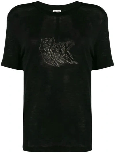 Shop Saint Laurent 'blow' T-shirt In Black