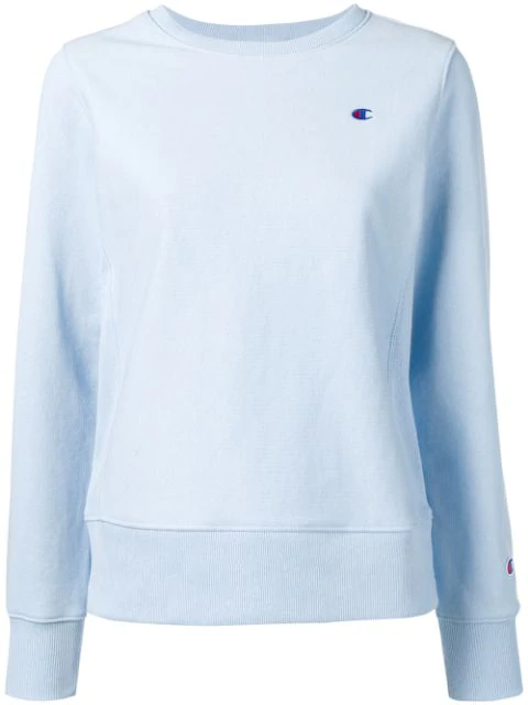 light blue long sleeve champion shirt